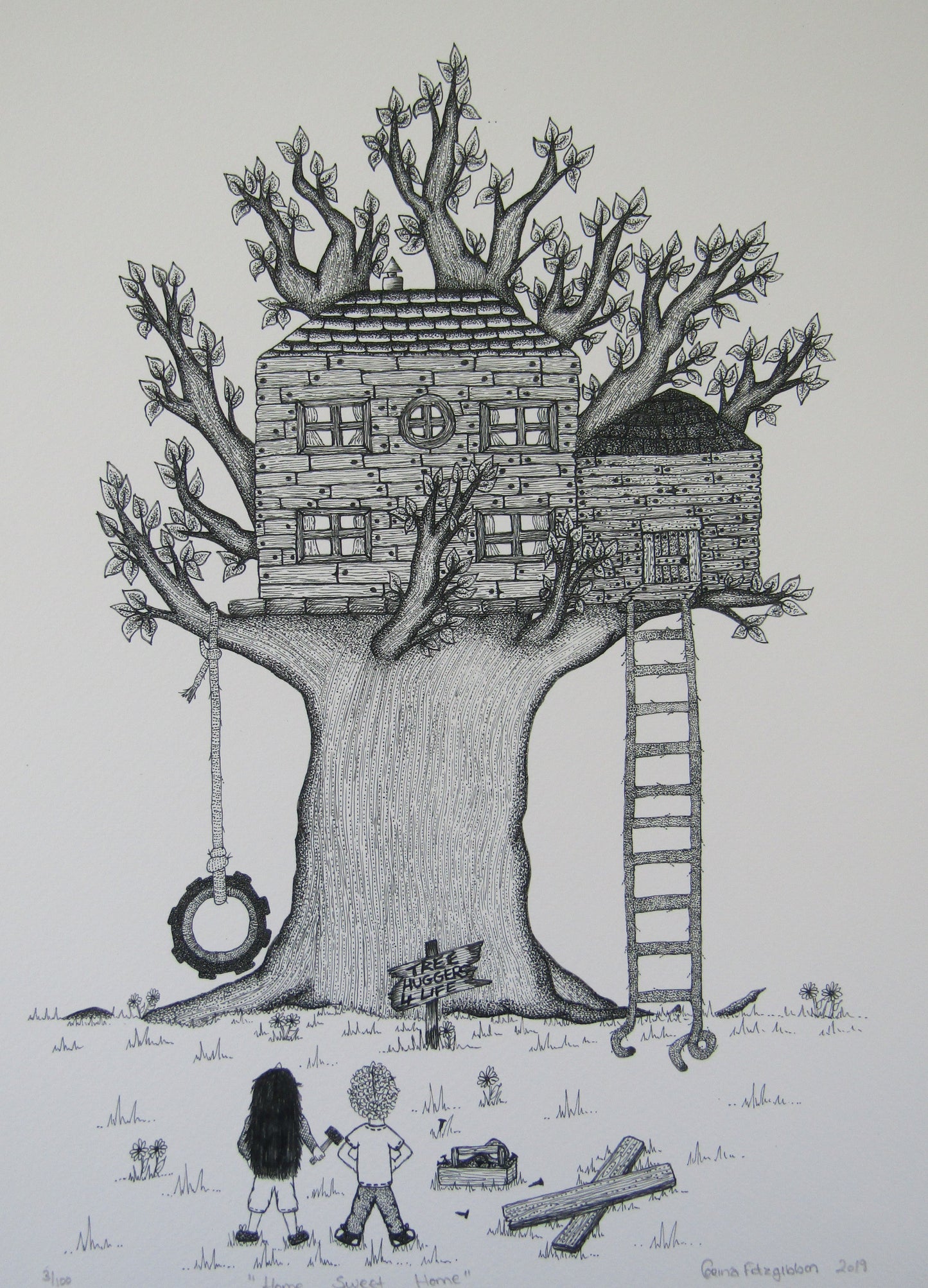 "Home Sweet Home" - Limited Edition Art Print - Corina Fitzgibbon Art