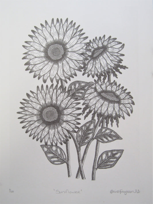 "Sunflower" - Limited Edition Art Print - Corina Fitzgibbon Art